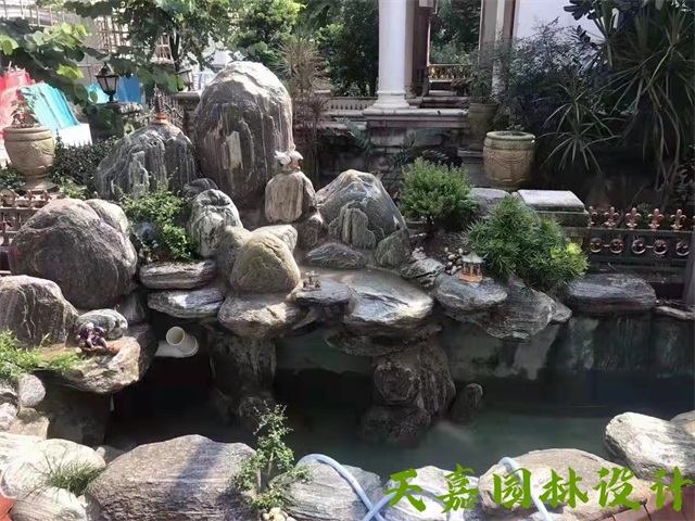 宜阳小型庭院假山鱼池